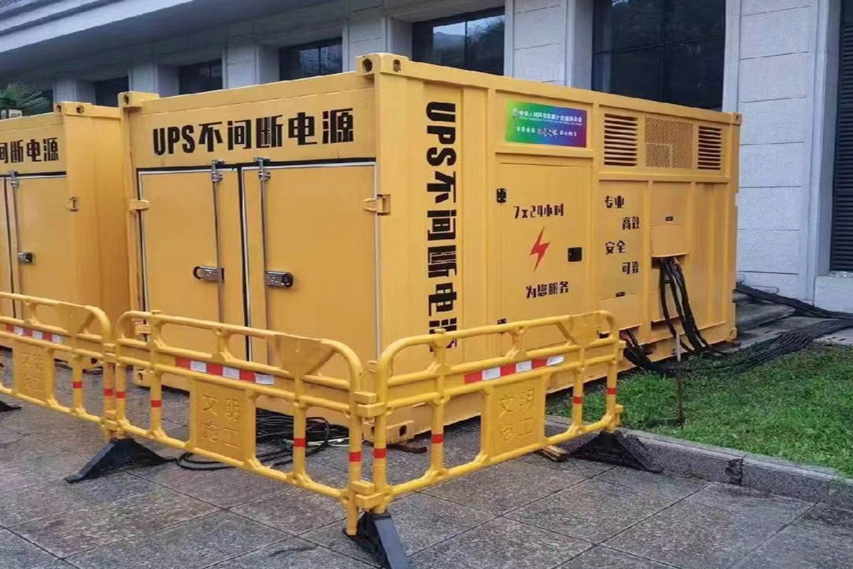 茂南发电机租赁施工现场